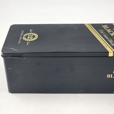 Johnnie Walker Black Label Empty Metal Tin Box 12" Collector Scotch Whisky Bar
