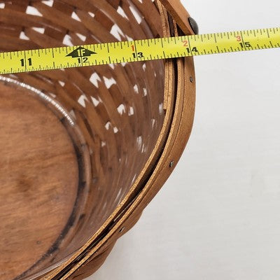 Longaberger Full-Size Maple Brown Crocus Basket w Plastic Protector Liner 2006
