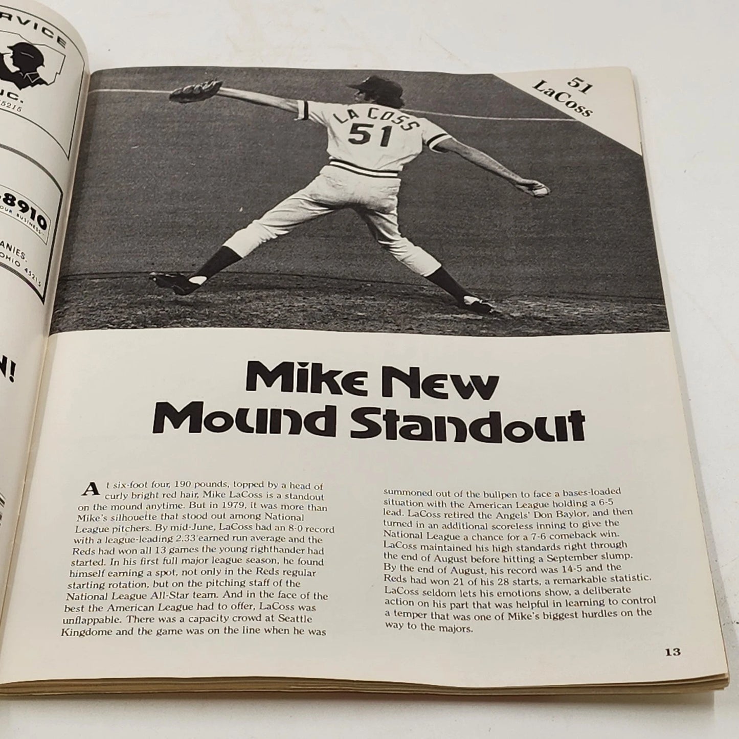 1980 Cincinnati Reds Yearbook Program Official MLB Baseball Magazine