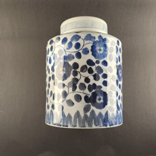 Oud Delft Large Blue White Urn Style Porcelain Jar Includes 14 Hooks Under Lid