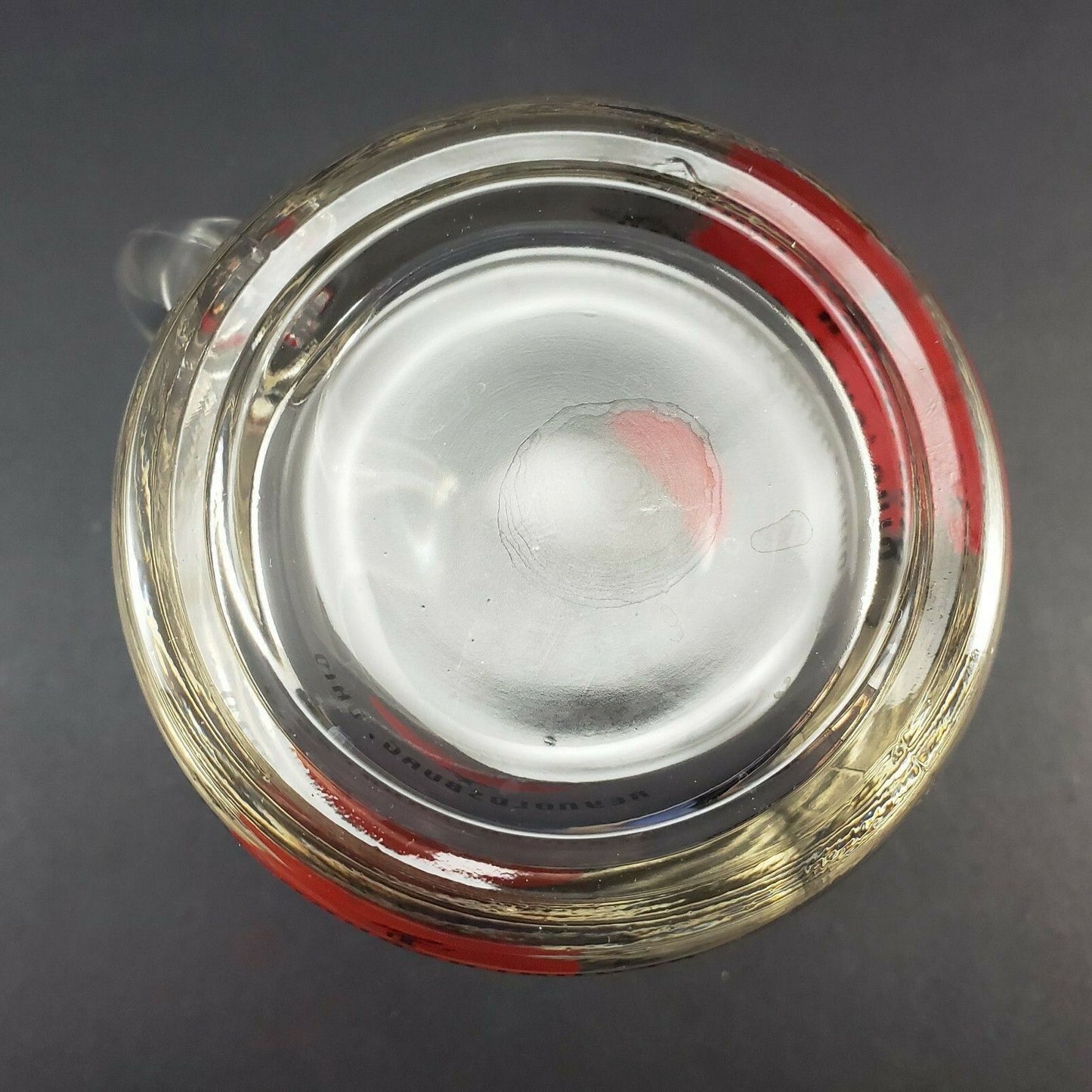 Reynoldsburg Ohio Tomato Festival Glass Mug 12 oz Clear Vintage 4¾" Tall