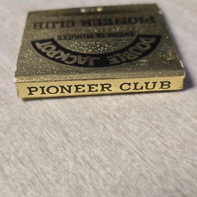 Pioneer Club Double Jackpot Downtown Las Vegas Full Matchbook Cowboy