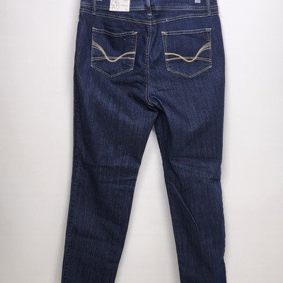 W62 Signature Fit Skinny Boot Cut Blue Denim Jeans Pants Dark Wash Size 14S NWT