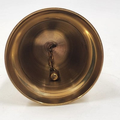 Dept 56 Brass Bell Long Decorative Handle with Logo Polished Etched Dog 4" x 10"