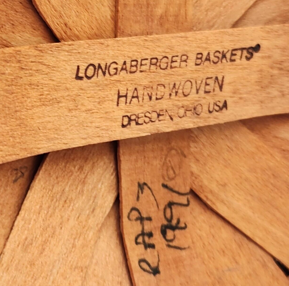 Longaberger 1991 Discovery Basket with Sailboat Fabric Liner and Fixed Handle