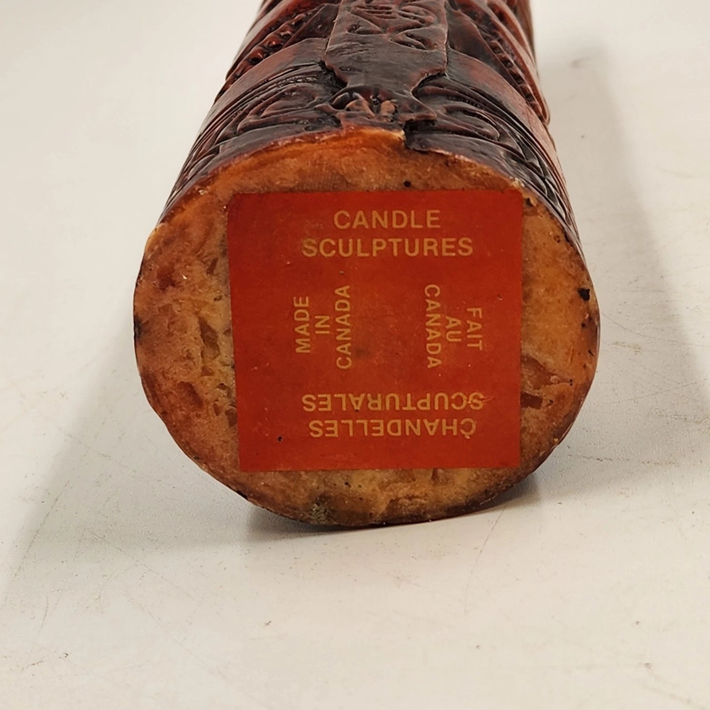 Marquesan Tiki Decor Candle Totem Sculpture Carved Look Polynesian 12.5" Canada