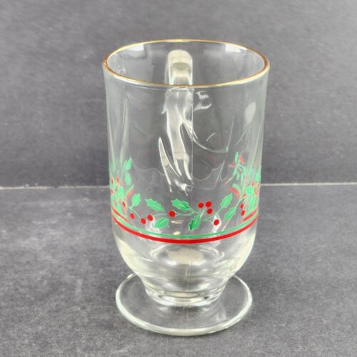 2 Arby's Various Style Glasses Christmas Holiday Holly Berry Cups Vintage