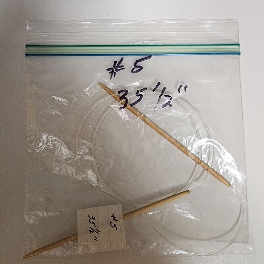 Circular Knitting Needle Bamboo Plastic Metal Size 0 - Size 7 Length 16" - 32"