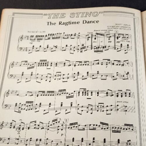 THE STING Featuring the Music of Scott Joplin Piano Sheet Music 1974 MCA Mills