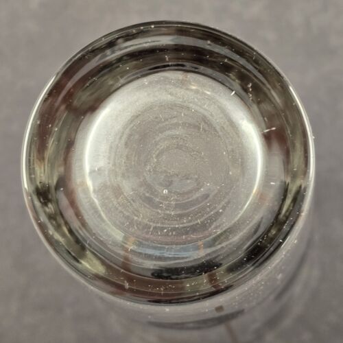 Set of 2 Libbey MCM Black & Gold Coin Bar Highball Tumblers Clear Glass 14 oz