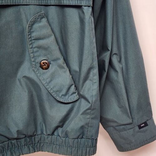 FOG Waist Jacket Windbreaker by London Fog Large Long Vintage Striped Liner Zip