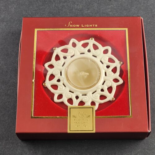 Lenox Snow Lights For the Holidays Shine Votive Tealight Holder New in Box