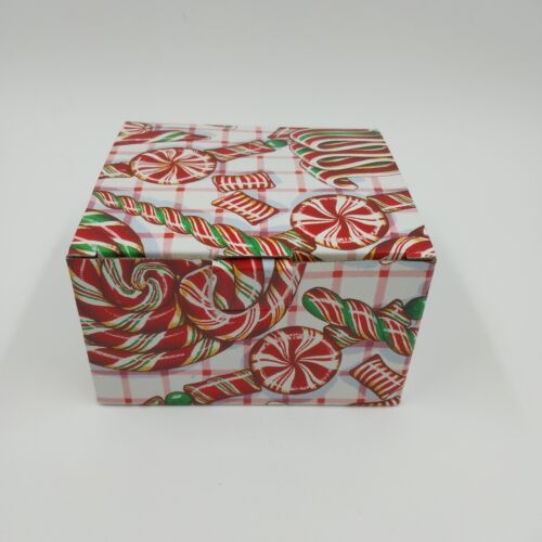 Department 56 Red Green Peppermint Medium Tea Cup Mug NIB 38258 China