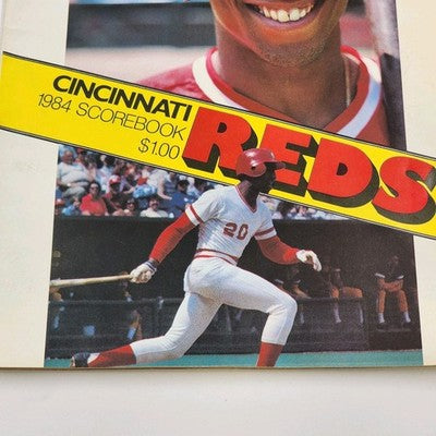 Cincinnati Reds 1984 Scorebook vs. Houston Astros Eddie Milner Cover Unscored