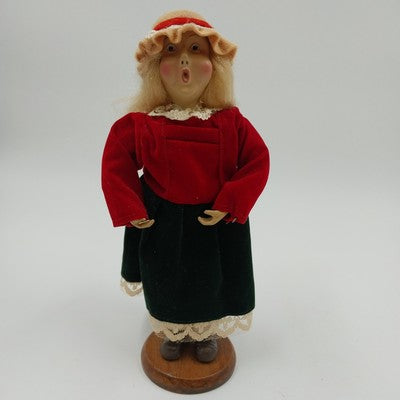 Set of 3 Vintage Christmas Caroler Figurines Man Woman Schoolgirl