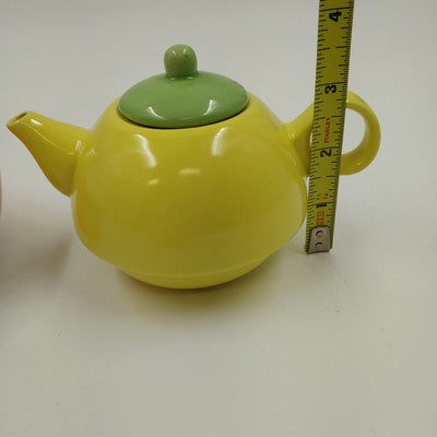 Old Amsterdam Multicolor Porcelain Teapot & Mug Stacking Set 4.5"x4" Vintage