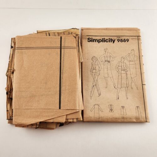 Simplicity 9889 Sewing Pattern Woman's Skirt Pants Blouse Unlined Coat Size 18