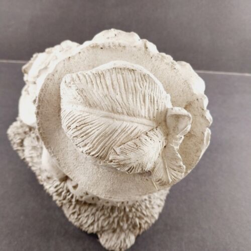 Mother and Baby Bears Wearing Hats Scarves Cuddling Concrete Sculpture 7"x7"x6"