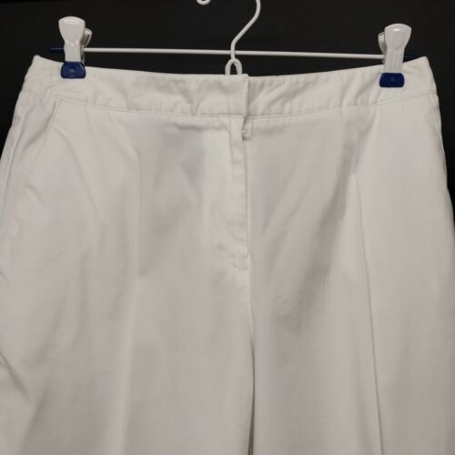 Charter Club Women's White Capri Pants Size 4 w/ 28" Straight Leg Cotton