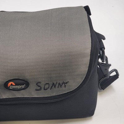 Lowepro D-Res 50AW Camera Belt Bag Black/Gray 9x5x6" w/ Strap & Rain Hood