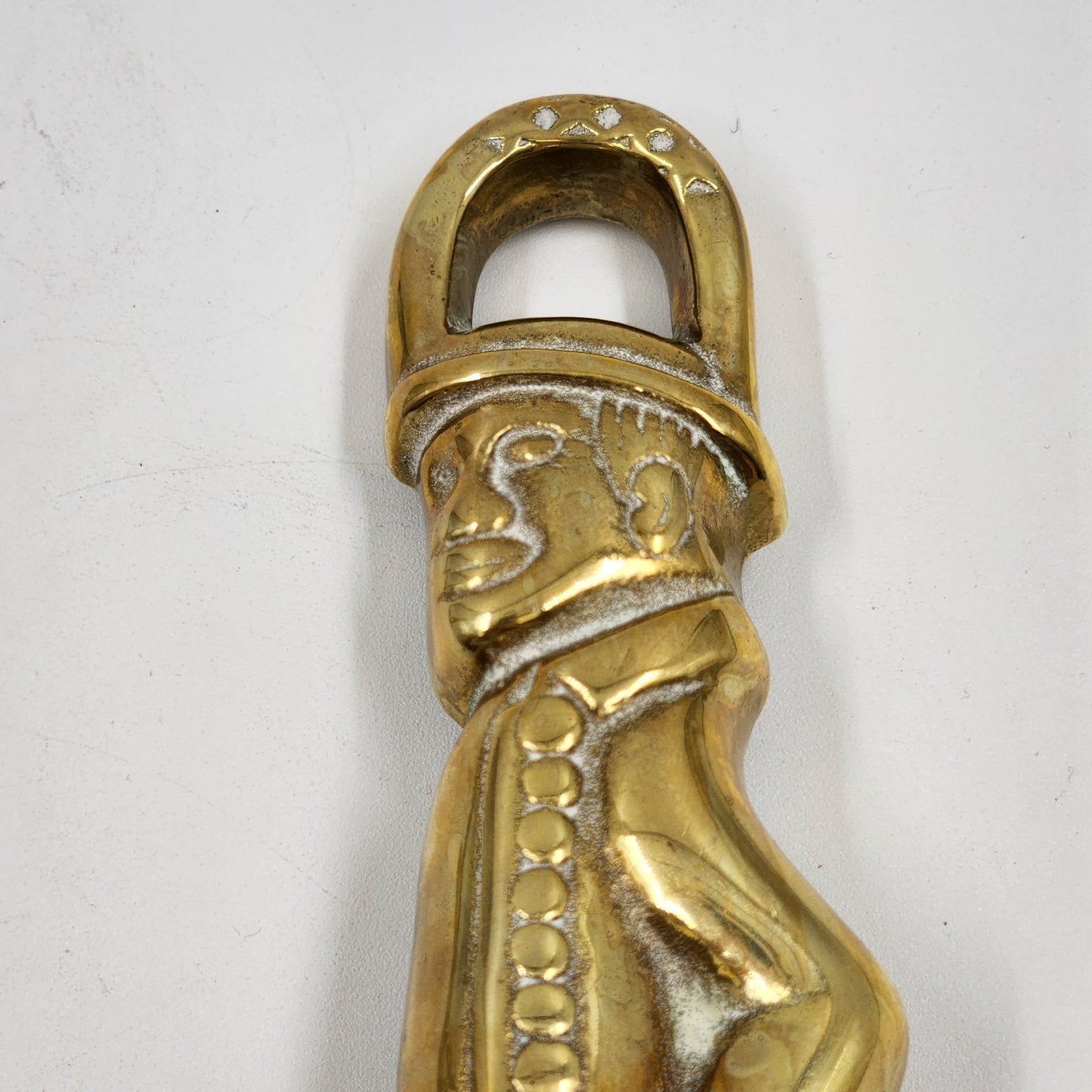 Virginia Metalcrafters Pair of Brass Hessian Soldiers Door Stoppers Bookends Vtg