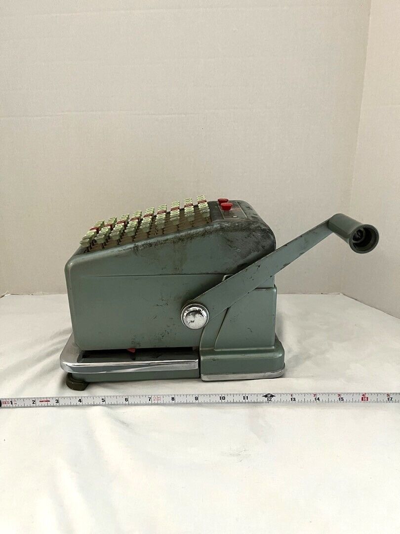 F & E Check Protector Hedman Company Printer Mechanical Office Equipment