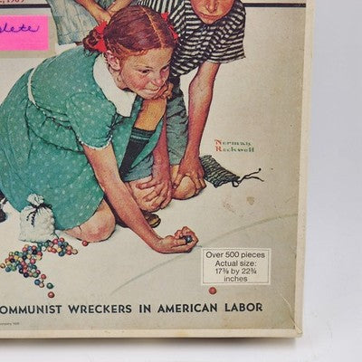 The Saturday Event Parker Brothers Jigsaw Puzzle 14" By Norman Rockwell 1993