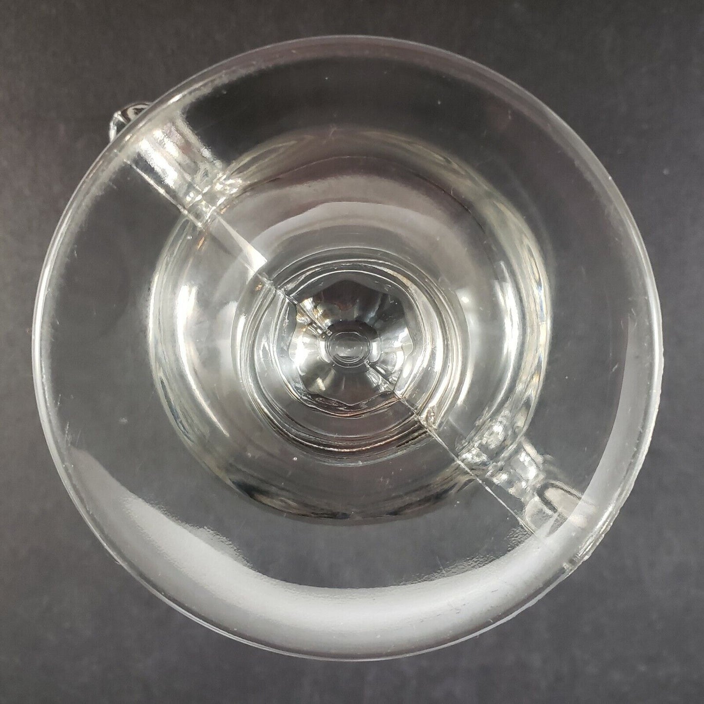 Heisey Cream and Sugar Clear Glass Stemmed Elegant Glassware Vintage Bar Handles