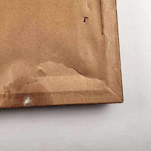 Oriental Heroine Black Ink Drawing Print on Canvas in Green & Gold Wood Frame