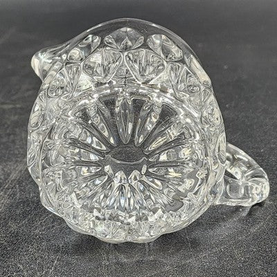 Gorham Crystal Althea Creamer & Sugar Bowl Set Elegant Cut Glass Vintage 1960s