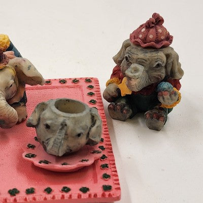 Popular Imports 8pc Miniature Tea Set TMI/ELE Polystone Resin Decorative 1994
