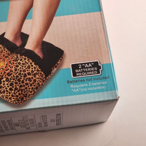 Health Touch Foot Massager And Vibration with Comfort Fabric Leopard Print NOS