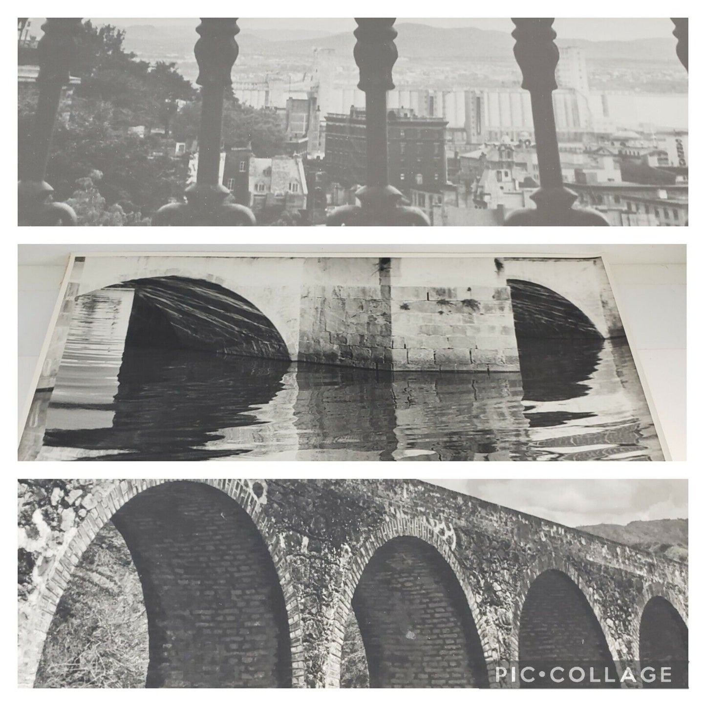 2 Arched Bridges & City Scene Photographs Each 20x16" Unframed 2 on Poster Board