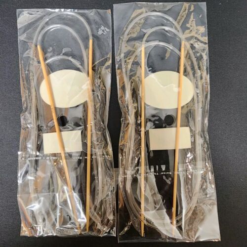 2 Pack Stitchberry Circular Knitting Needles Size 0 & 2 Bamboo New in Package