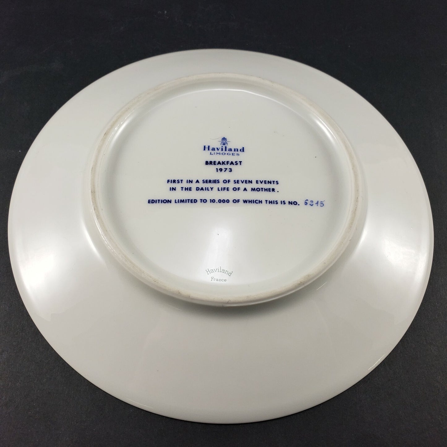 Haviland Limoges 3 Mother's Day Plates 1973 Breakfast 1974 The Wash & 1975 Park