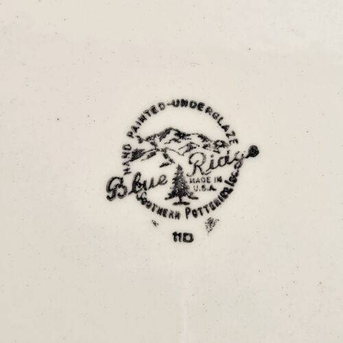 Southern Potteries Blue Ridge Luncheon Plate Hand Painted 9¼" Showgirl Design