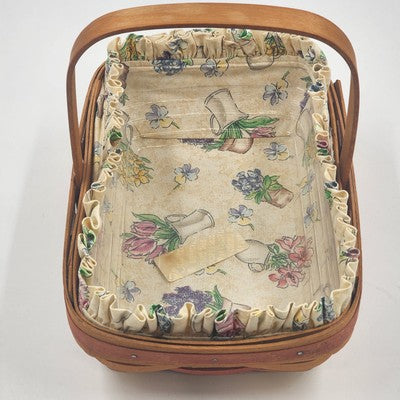Longaberger 2000 Mother's Day Early Blossom Basket Fabric Liner Protector 11"