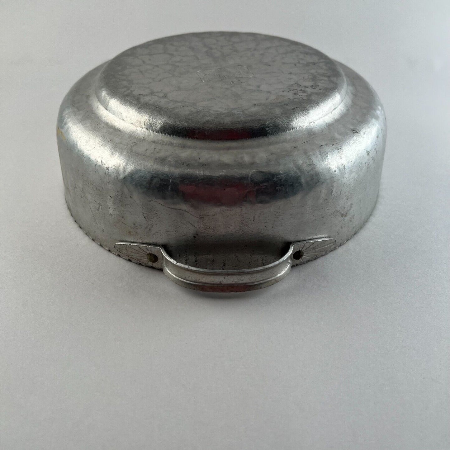 Bowl Hand Wrought By Rodney Kent Hammered Aluminum Tulip Topped Lid Dinnerware