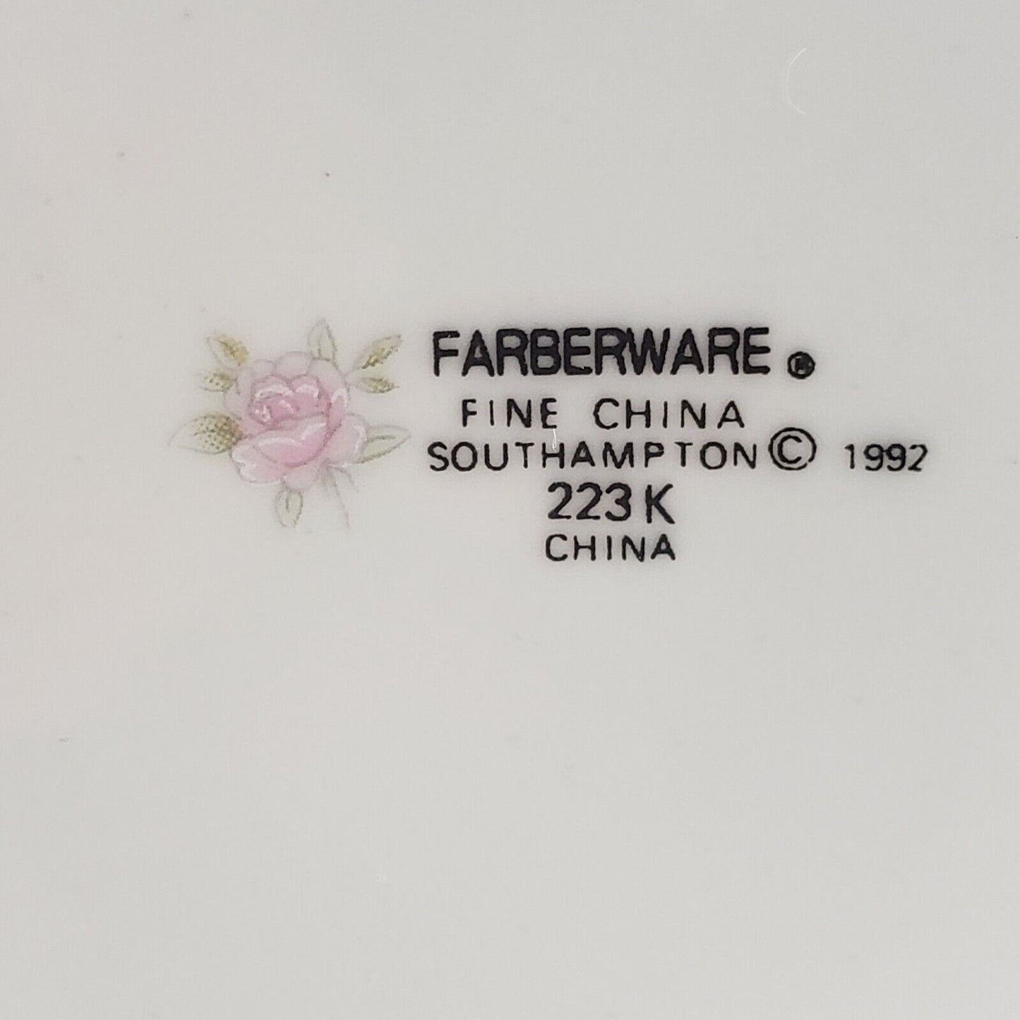 Southampton Flat Saucer by Farberware Fine China with Gold Trim 223K 1992 6-3/8"