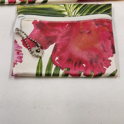 2 Zipper Case Small & Large Cosmetic Bags Floral Design Nordic House Designs NYC