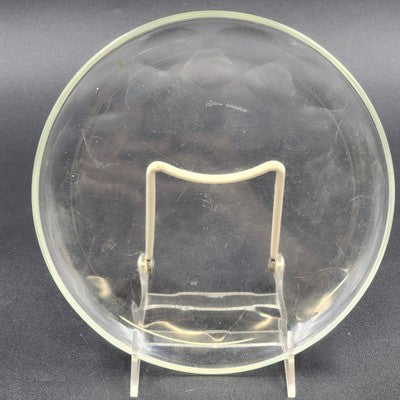 Pyrex Ovenware 8.5"x1" Clear Glass Lunch Plate Dimpled Thumbprint Design Vintage