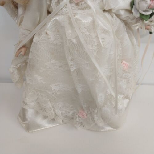 Soft Expressions Porcelain Doll Wedding Dress Tall Curly Blonde Hair 12"
