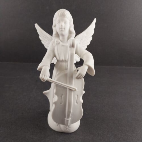 Set of 8 Crown D Angel Musicians Porcelain Bisque Figurines Dresden Germany Vtg