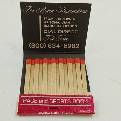 Hotel Fremont Casino Race & Sport Book Las Vegas Nevada Unused Matchbook Vintage