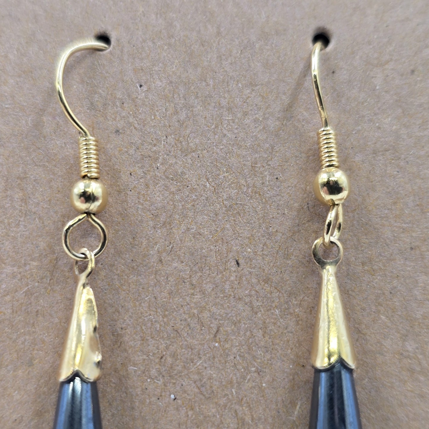 2 Dangle Earrings Gold Silver Black Bow Net Agate Pearl 1.5" Drop