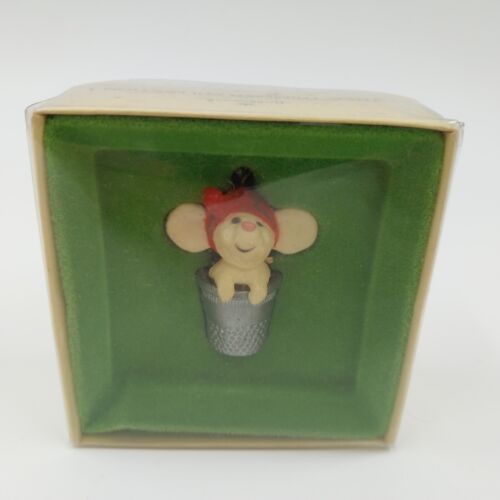 Hallmark 1978 Mouse in Thimble Christmas Ornament Tree Trimmer Collection VTG