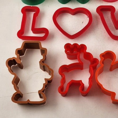 21 Plastic Cookie Cutters Press Easter Valentine Halloween Christmas Love Bunny