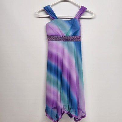 Speechless Girls Purple Unicorn Rai Dress Empire Waist Built Padding Size 10 NOS