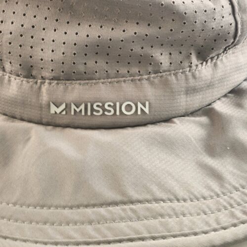 Mission Grey Safari Bucket Hat With Drawstring Tightening Closure Vintage