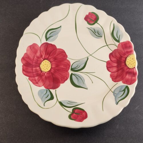 Blue Ridge Southern Pottery Oval Platter 12" Poinsettia Vintage
